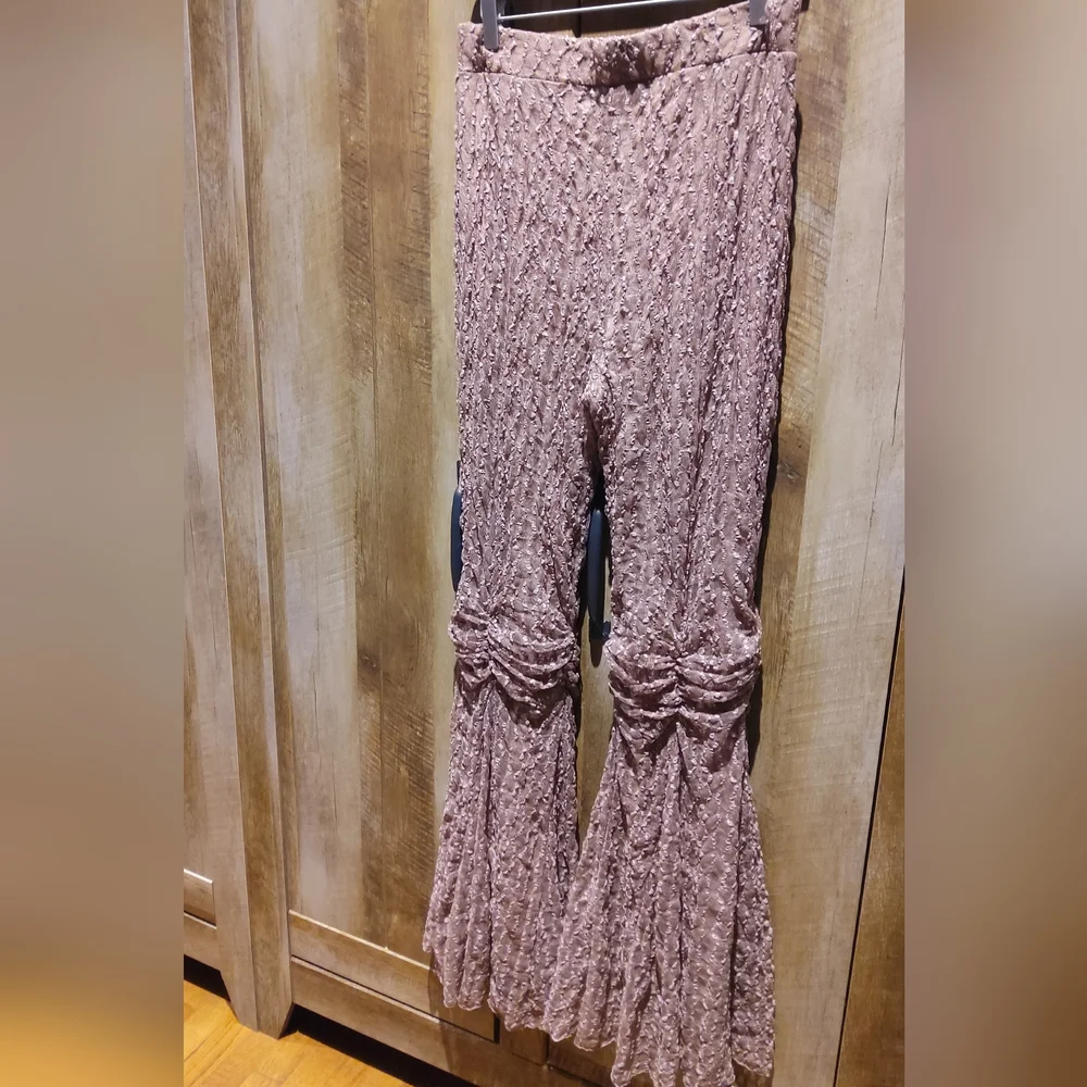 FREE PEOPLE Georgina Mesh Flare Pants NWT - Picture 8 of 13
